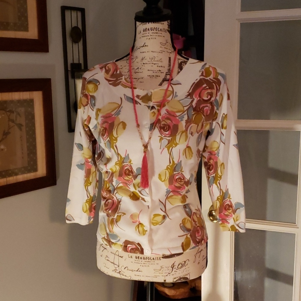 Talbot's Petites Pima Cotton Cardigan S